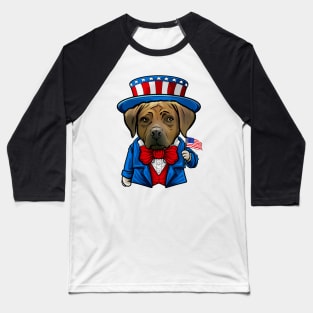 Fourth of July Rhodesian Ridgeback Baseball T-Shirt